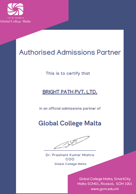 Global College Malta Authorization Certificate